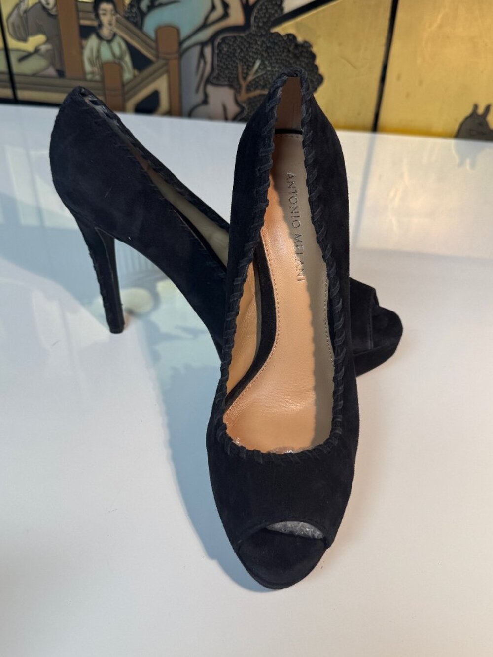 Size 9 Antonio Melani Suede Open Toe